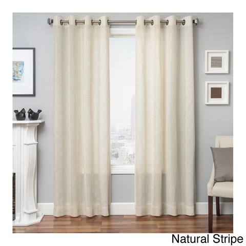 Softline Herald Linen Semi-sheer Grommet Top Curtain Panel