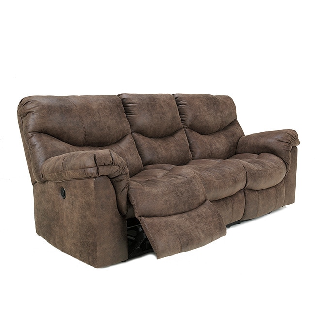 Signature Design By Ashley Alzena Gunsmoke Reclining Power Sofa