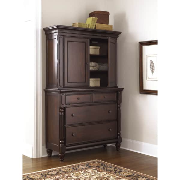 brown dresser with hutch Signature Designs by Ashley 'Key Town' Dark Media Chest - Bed Bath & Beyond Size:Large (10-12) quality wood Width: 35