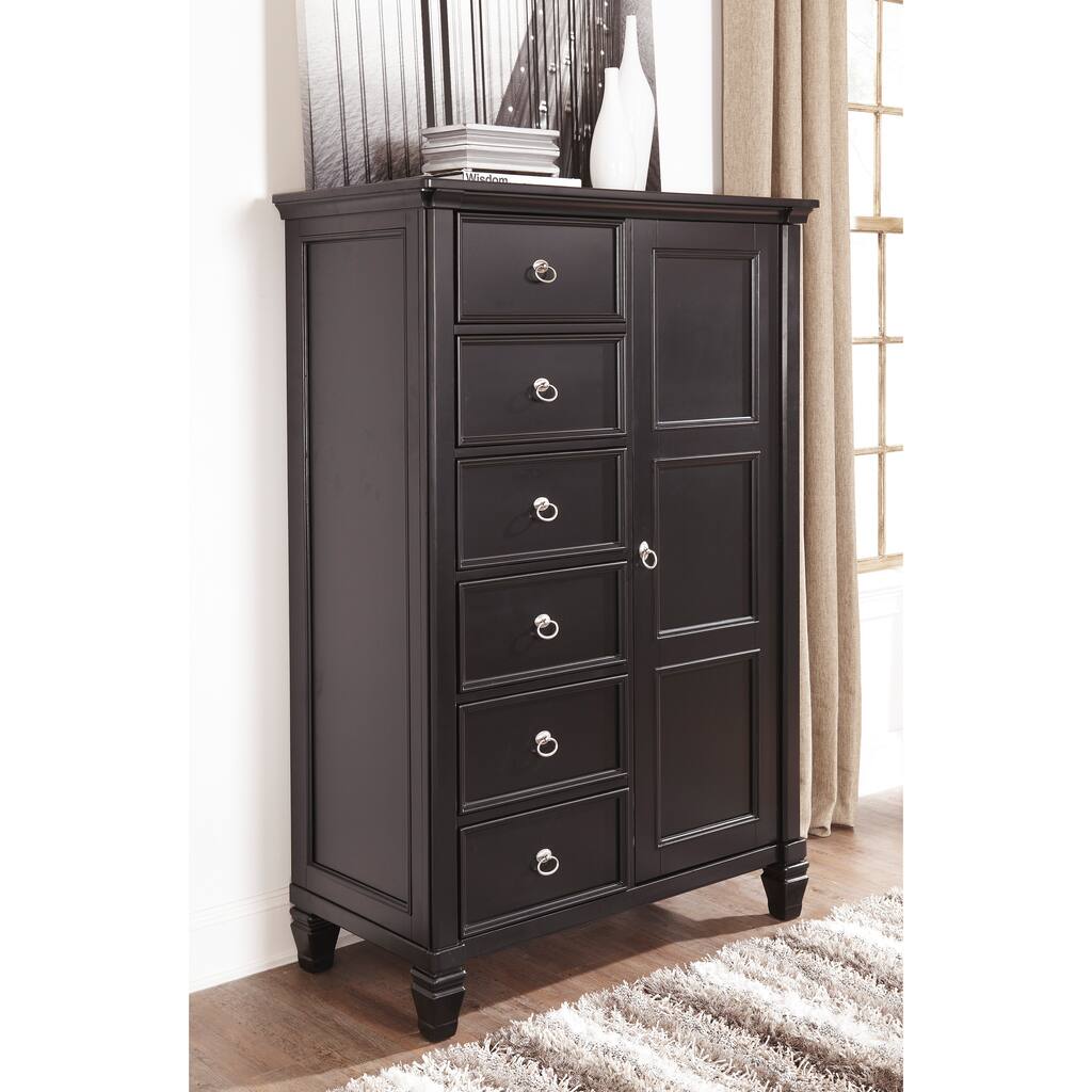 Signature Designs by Ashley 'Greensburg' Black Door 6-drawer Chest