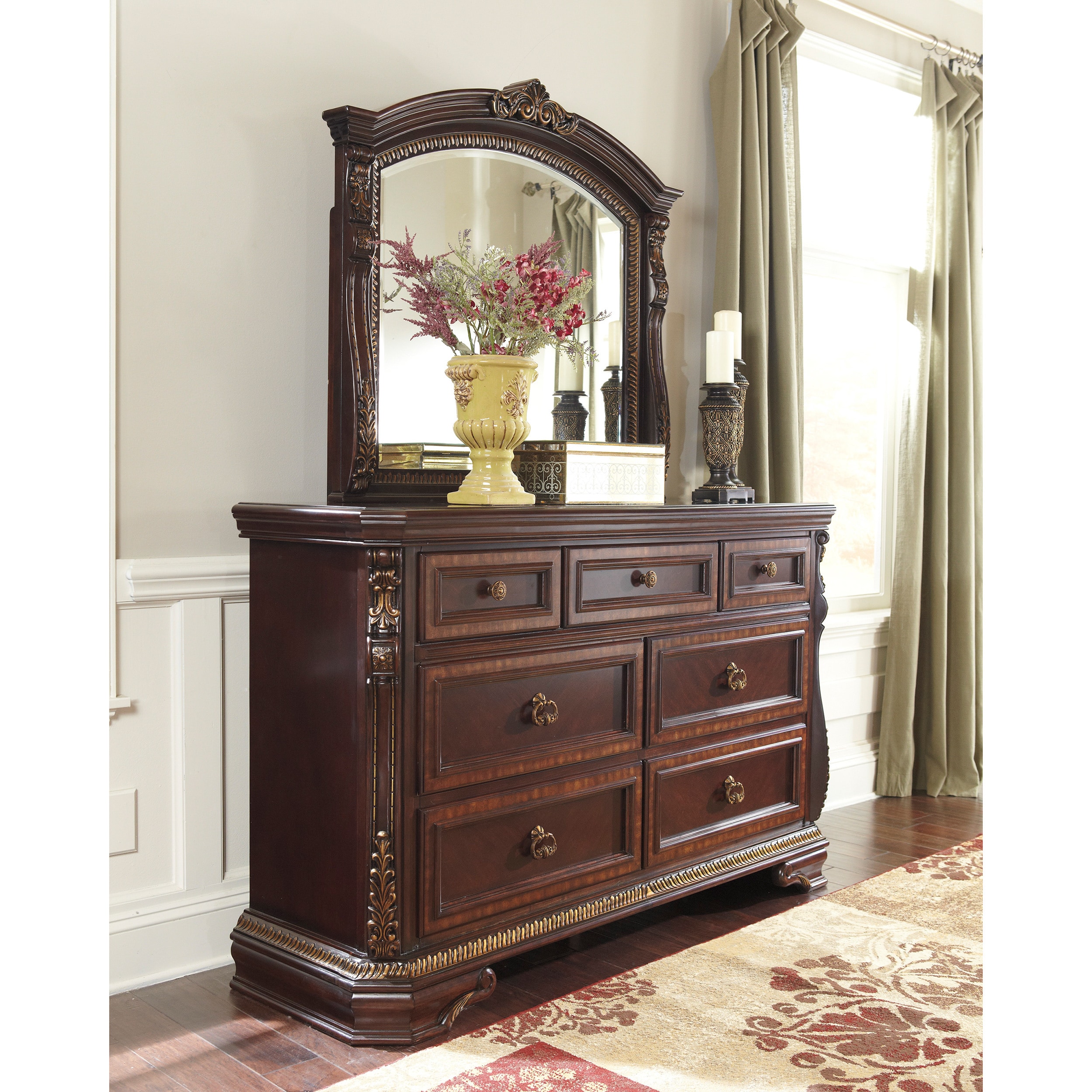 Signature Design By Ashley Signature Designs By Ashley Wendlowe Dark Brown Dresser Brown Size 4 drawer