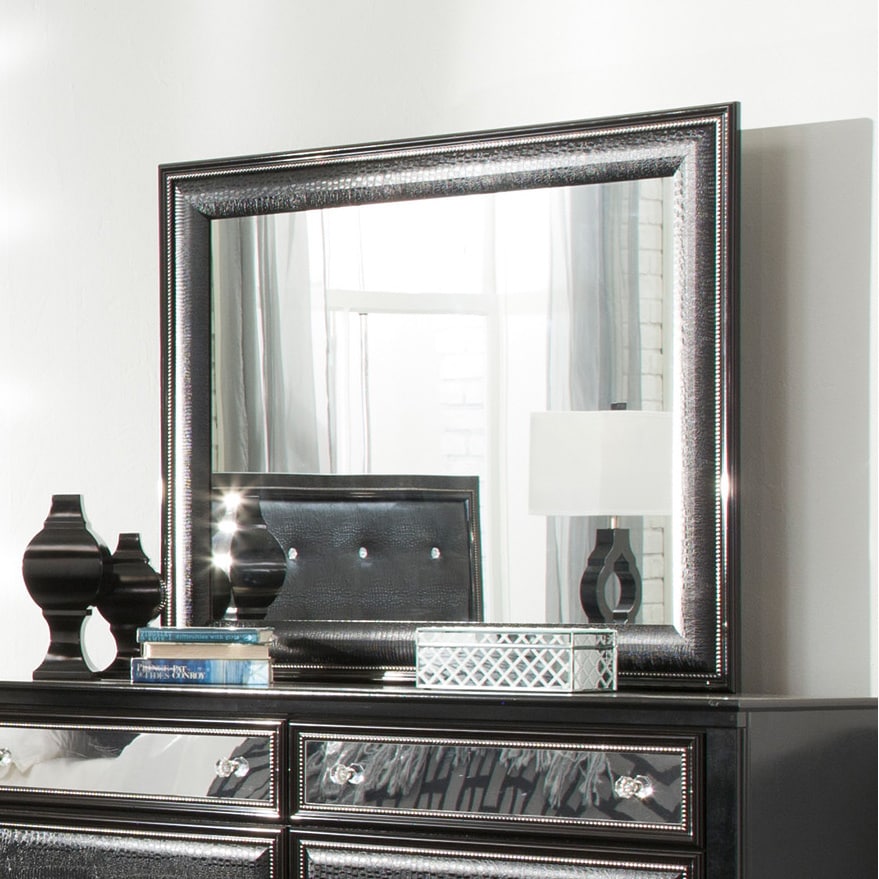 Signature Design By Ashley Alamadyre Black Bedroom Mirror