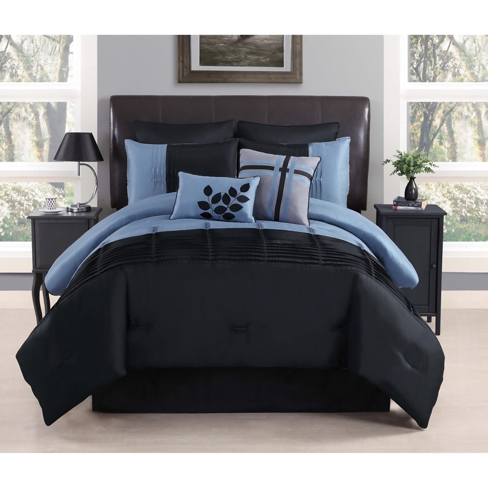 Kensington 8 peice Colorblock Comforter Set