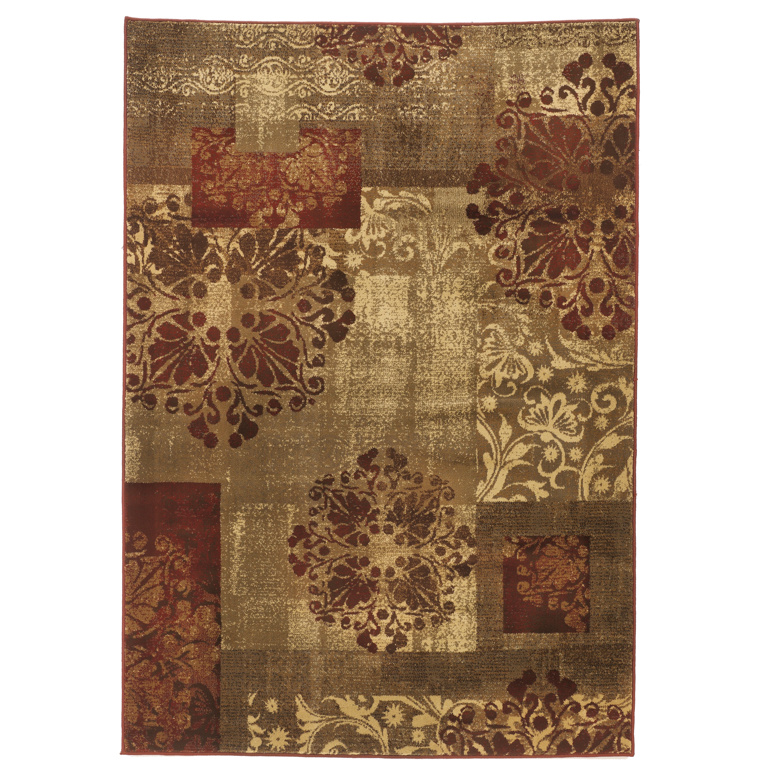 Signature Design By Ashley Hartwell Canyon Burgundy Tan Medium Rug (5 X 72)