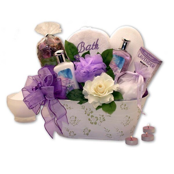 Shop Tranquil Delights Lavender Bath & Body Gift Basket Free Shipping