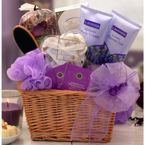 Lavender Relaxation Spa Gift Basket - Overstock Shopping - Great Deals ...