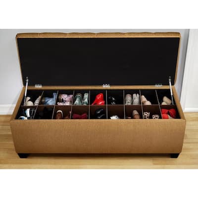 The Sole Candice Fawn Secret Shoe Storage Bench
