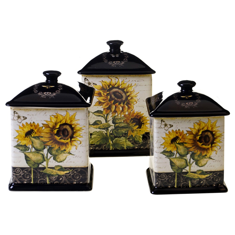 Sunflowers 3-piece Canister Set