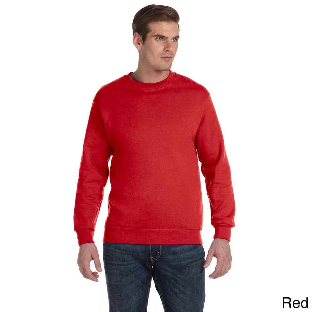 Gildan Gildan Mens Dryblend 50/50 Fleece Crew Sweater Red Size XXL