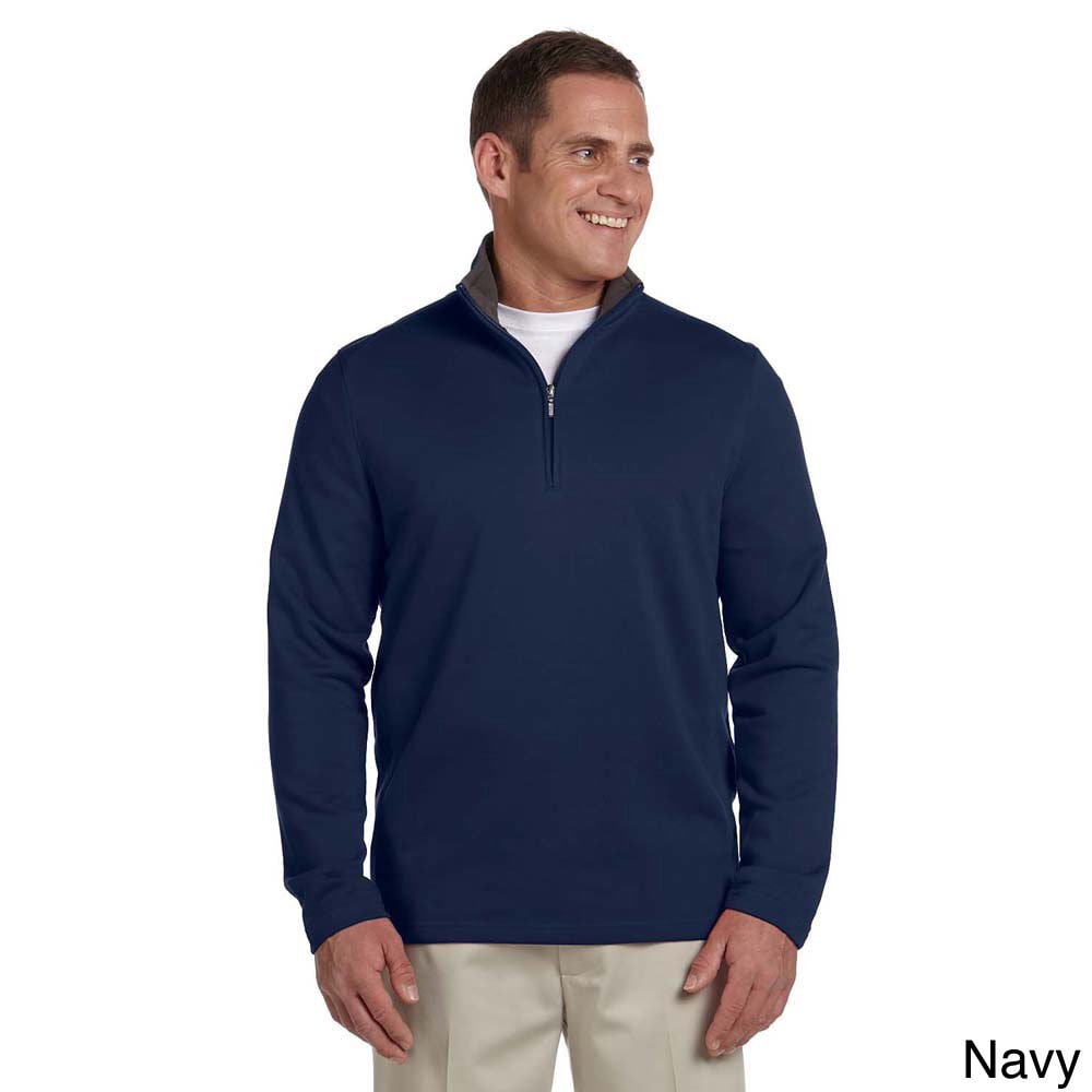 Ashworth Ashworth Mens French Terry Half zip Pullover Navy Size XXL