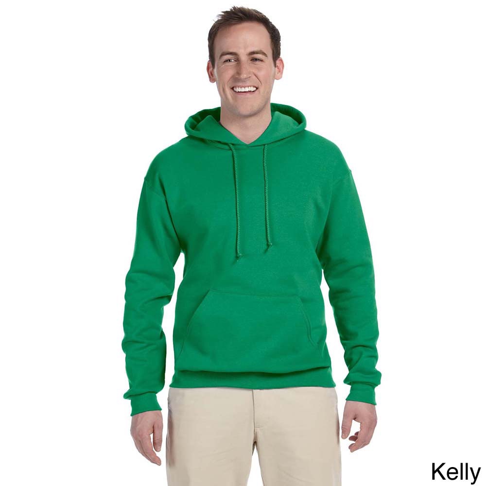 Jerzees Mens 50/50 8 ounce Nublend Fleece Hooded Sweatshirt Green Size XXL