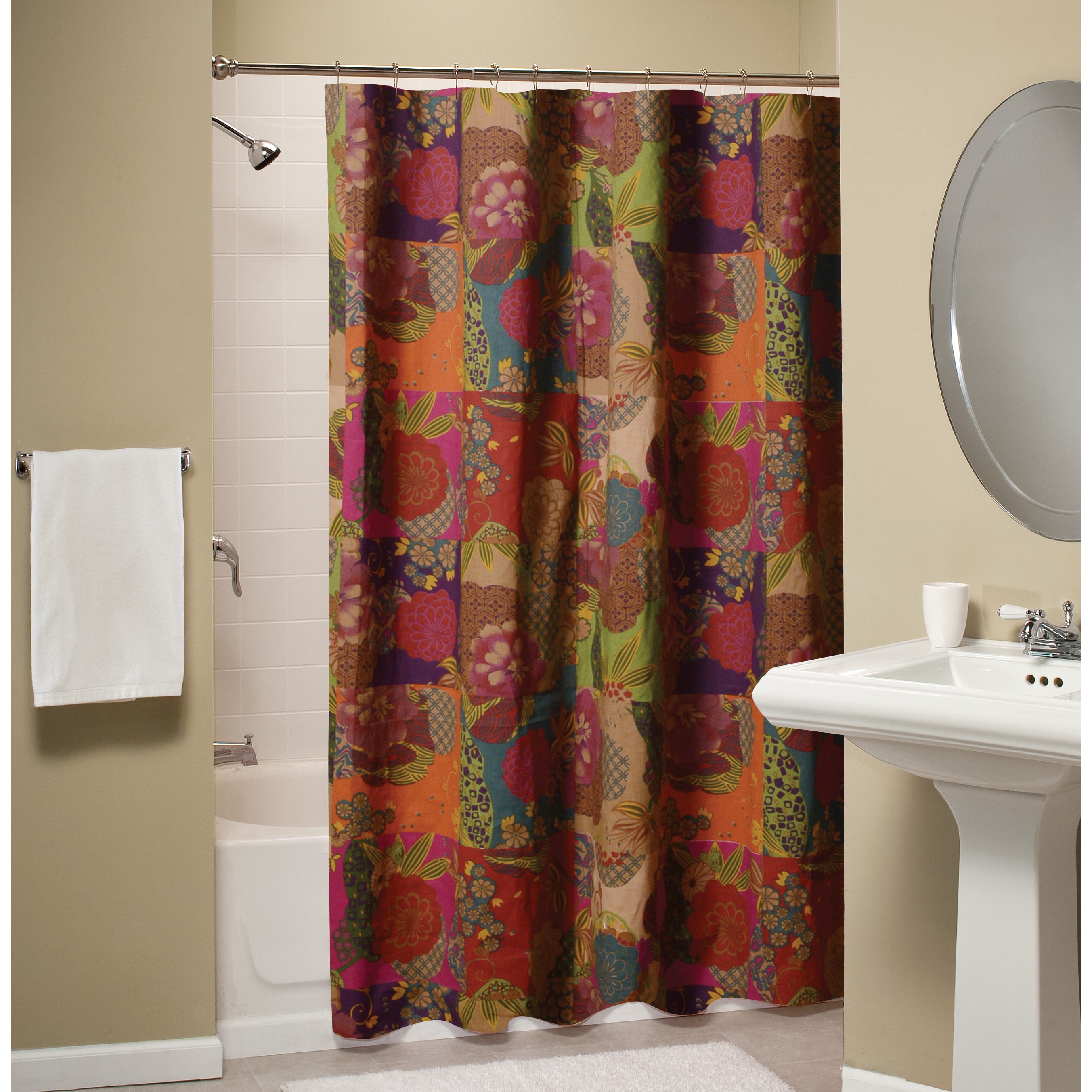 Shop Greenland Home Fashions Jewel Cotton Shower Curtain Free