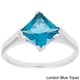 preview thumbnail 11 of 12, Oravo Sterling Silver Princess-cut Gemstone Solitaire Rhodium Finished Ring