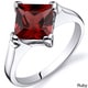 preview thumbnail 10 of 12, Oravo Sterling Silver Princess-cut Gemstone Solitaire Rhodium Finished Ring