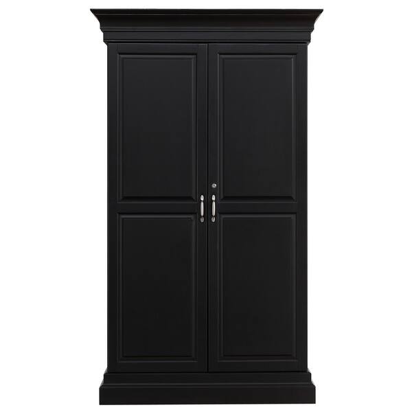 Ashley Heights Black Stain Home Bar Wine Cabinet On Black Stain Home Bar Wine Cabinet