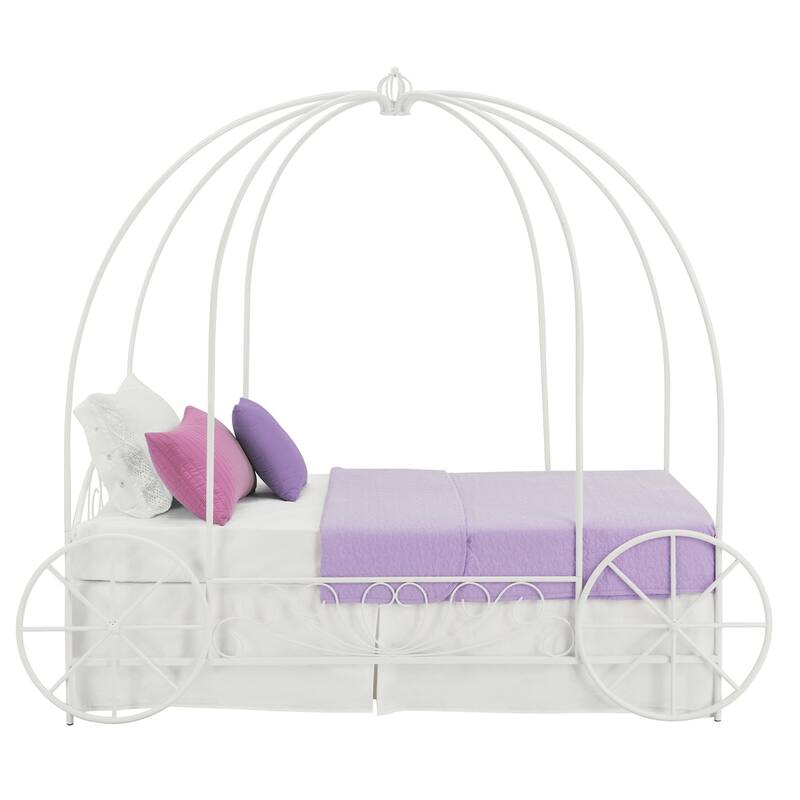 DHP Princess Carriage Twin Metal Bed