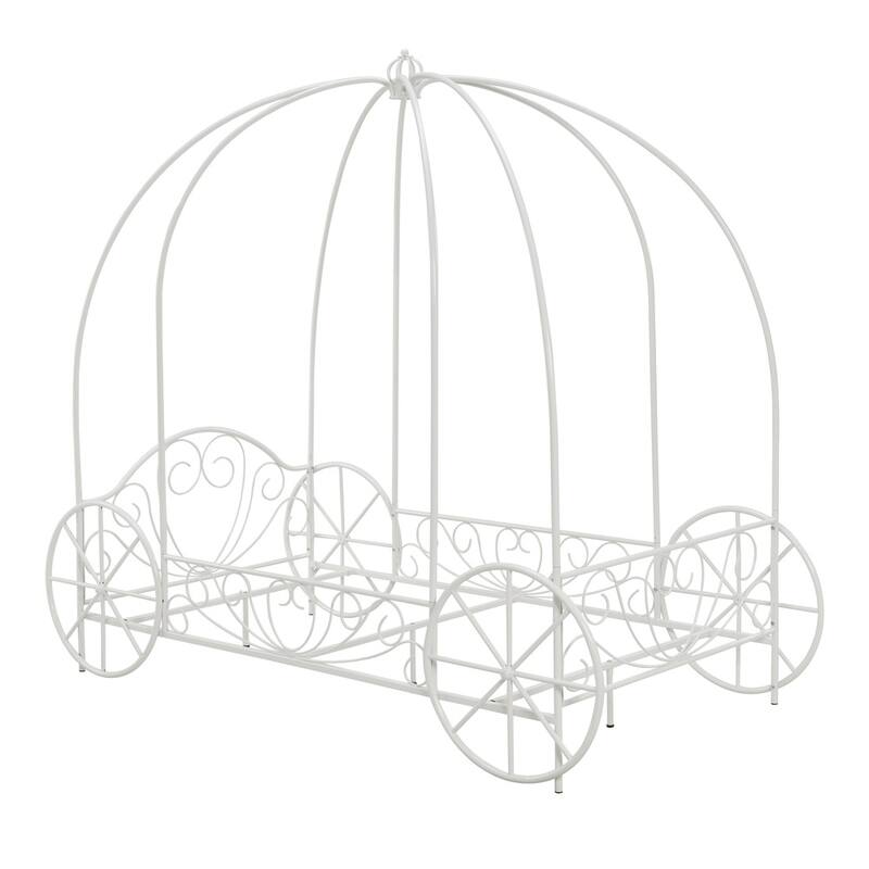 DHP Princess Carriage Twin Metal Bed