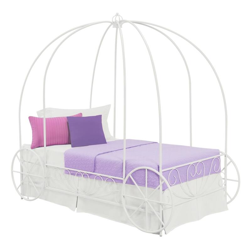 DHP Princess Carriage Twin Metal Bed