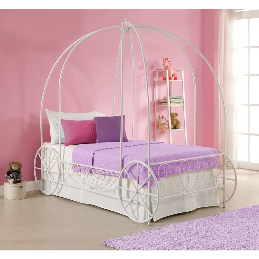 DHP Princess Carriage Twin Metal Bed