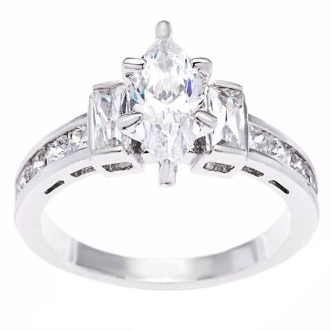 1.79ct Marquise Cut CZ Engagement/Bridal Ring by Simon Frank Designs