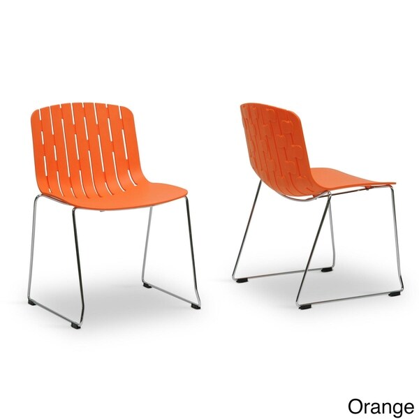Shop Modern Plastic Dining Chair 2Piece Set by Baxton Studio Free Shipping Today Overstock