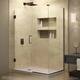 preview thumbnail 5 of 45, DreamLine Unidoor Plus 52 in. W x 30 3/8 in. D x 72 in. H Frameless Hinged Shower Enclosure - 30.38" x 52" 30.38" D x 72" H - Oil Rubbed Bronze Finish