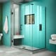 preview thumbnail 40 of 45, DreamLine Unidoor Plus 52 in. W x 30 3/8 in. D x 72 in. H Frameless Hinged Shower Enclosure - 30.38" x 52" Satin Black Finish