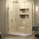 preview thumbnail 15 of 42, DreamLine Unidoor Plus 54 in. W x 30 3/8 in. D x 72 in. H Frameless Hinged Shower Enclosure - 30.38" x 54"