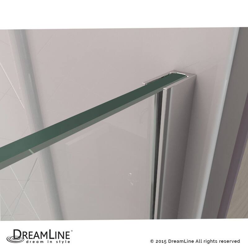 DreamLine Unidoor Plus 54 1/2 in. W x 30 3/8 in. D x 72 in. H Frameless Hinged Shower Enclosure - 30.38" x 54.5"