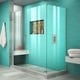 preview thumbnail 20 of 42, DreamLine Unidoor Plus 56 1/2 in. W x 30 3/8 in. D x 72 in. H Frameless Hinged Shower Enclosure - 30.38" x 56.5" 30.38" D x 72" H - Nickel Finish