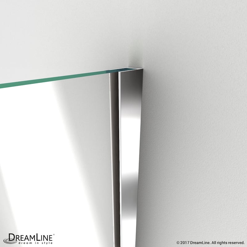 DreamLine Unidoor Plus 56 1/2 in. W x 30 3/8 in. D x 72 in. H Frameless Hinged Shower Enclosure - 30.38" x 56.5"