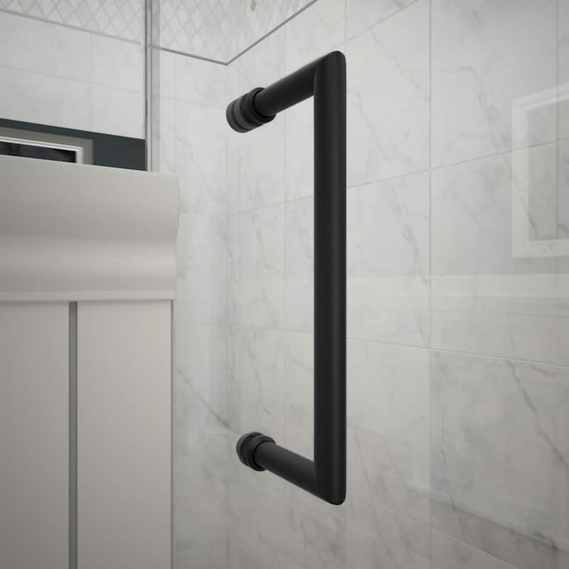 DreamLine Unidoor Plus 57 1/2 in. W x 30 3/8 in. D x 72 in. H Frameless Hinged Shower Enclosure - 30.38" x 57.5"
