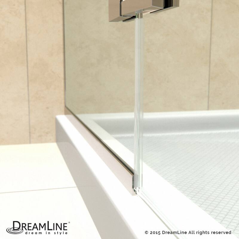DreamLine Unidoor Plus 60 1/2 in. W x 30 3/8 in. D x 72 in. H Frameless Hinged Shower Enclosure - 30.38" x 60.5"