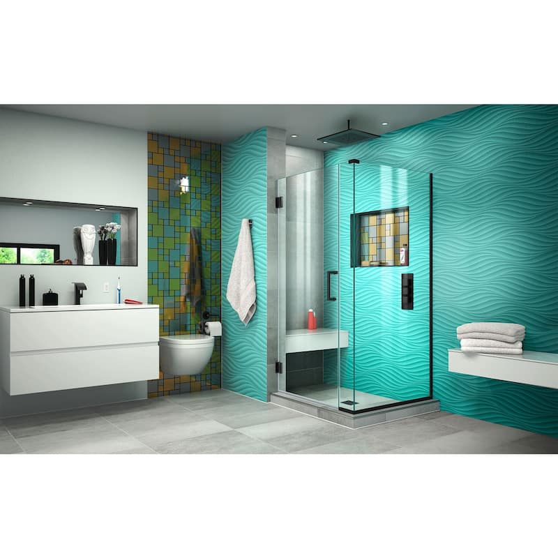 DreamLine Unidoor Plus 36 1/2 in. W x 30 3/8 in. D x 72 in. H Frameless Hinged Shower Enclosure - 30.38" x 36.5"