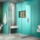 preview thumbnail 19 of 43, DreamLine Unidoor Plus 40 in. W x 30 3/8 in. D x 72 in. H Frameless Hinged Shower Enclosure - 30.38" x 40" 30.38" D x 72" H - Nickel Finish