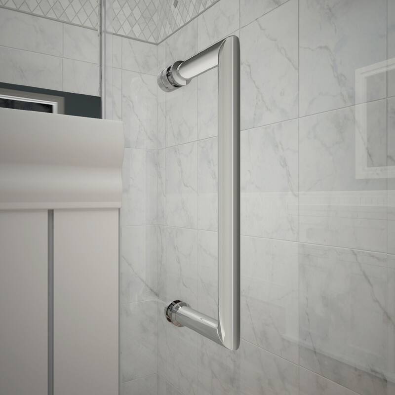 DreamLine Unidoor Plus 45 in. W x 30 3/8 in. D x 72 in. H Frameless Hinged Shower Enclosure - 30.38" x 45"