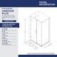 preview thumbnail 3 of 45, DreamLine Unidoor Plus 45 1/2 in. W x 30 3/8 in. D x 72 in. H Frameless Hinged Shower Enclosure - 30.38" x 45.5"