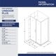 preview thumbnail 2 of 44, DreamLine Unidoor Plus 46 in. W x 30 3/8 in. D x 72 in. H Frameless Hinged Shower Enclosure - 30.38" x 46"