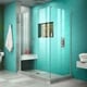 preview thumbnail 18 of 44, DreamLine Unidoor Plus 46 1/2 in. W x 30 3/8 in. D x 72 in. H Frameless Hinged Shower Enclosure - 30.38" x 46.5" 30.38" D x 72" H - Nickel Finish