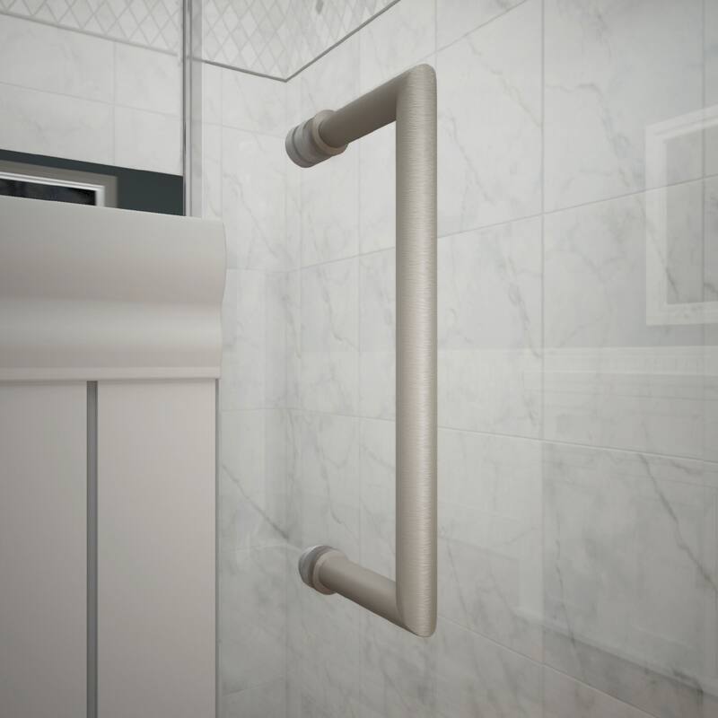 DreamLine Unidoor Plus 48 in. W x 30 3/8 in. D x 72 in. H Frameless Hinged Shower Enclosure - 30.38" x 48" - 30.38" x 48"