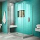 preview thumbnail 20 of 45, DreamLine Unidoor Plus 49 in. W x 30 3/8 in. D x 72 in. H Frameless Hinged Shower Enclosure - 30.38" x 49" 30.38" D x 72" H - Nickel Finish
