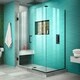 preview thumbnail 36 of 45, DreamLine Unidoor Plus 49 in. W x 30 3/8 in. D x 72 in. H Frameless Hinged Shower Enclosure - 30.38" x 49" 30.38" D x 72" H - Satin