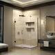 preview thumbnail 10 of 45, DreamLine Unidoor Plus 49 in. W x 30 3/8 in. D x 72 in. H Frameless Hinged Shower Enclosure - 30.38" x 49"