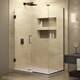 preview thumbnail 4 of 45, DreamLine Unidoor Plus 32 1/2 in. W x 30 3/8 in. D x 72 in. H Frameless Hinged Shower Enclosure.. - 30.38" x 32.5"