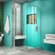 preview thumbnail 18 of 44, DreamLine Unidoor Plus 34 in. W x 30 3/8 in. D x 72 in. H Frameless Hinged Shower Enclosure - 30.38" x 34" 30.38" D x 72" H - Nickel Finish