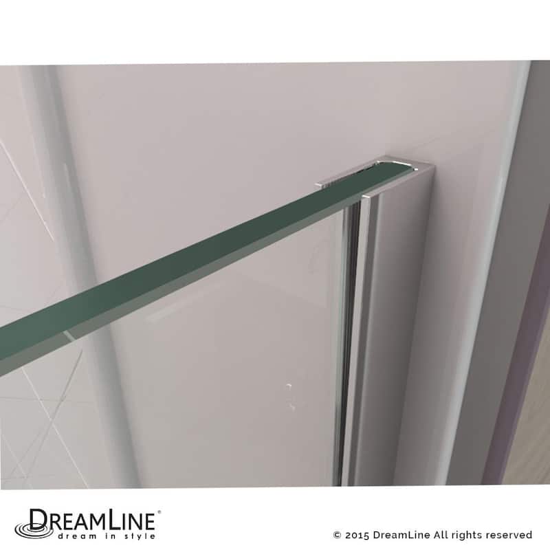 DreamLine Unidoor Plus 34 1/2 in. W x 30 3/8 in. D x 72 in. H Frameless Hinged Shower Enclosure - 30.38" x 34.5"