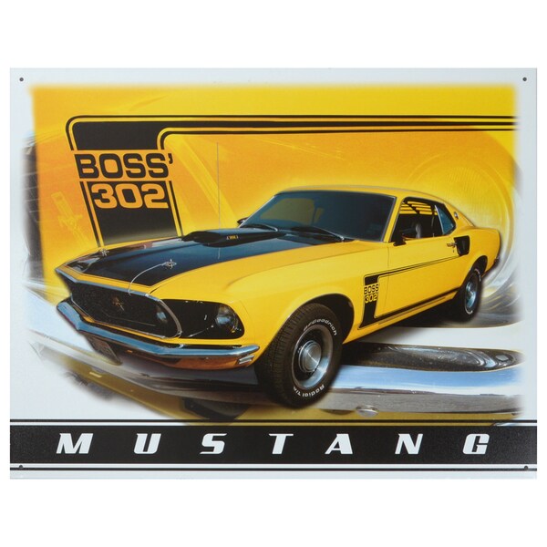 Vintage Metal Art 'Mustang' Decorative Tin Sign