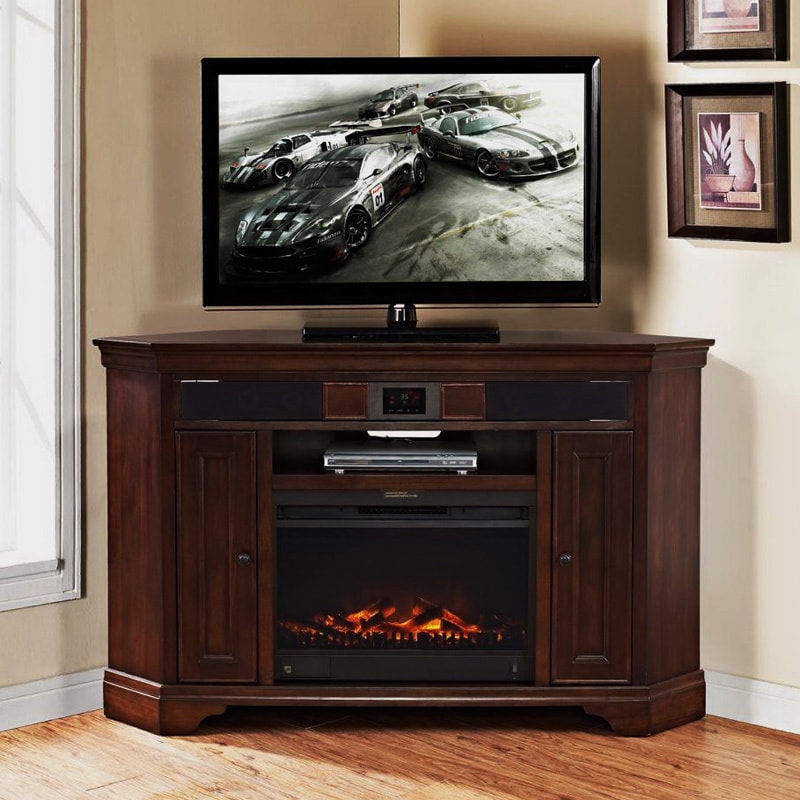 Shop Mulberry Corner Tv Stand With Built In Surround Sound And