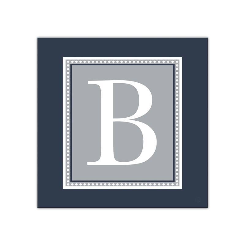 Chic Monogram' Wrapped Canvas Wall Art by Ready2HangArt - B- 16" W x 16" H