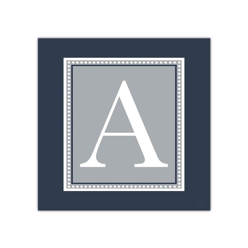 Chic Monogram' Wrapped Canvas Wall Art by Ready2HangArt - A- 16" W x 16" H